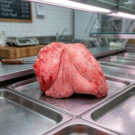 Poumon de bœuf congelé 1kg – Viande fraîche pour chien chat & carnivores