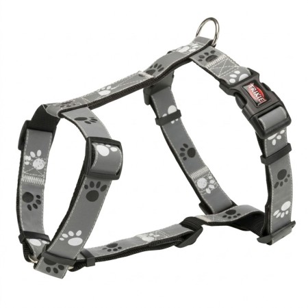 Harnais réfléchissant H Silver XS-S 36-40cm | Noir/gris argent | Chien