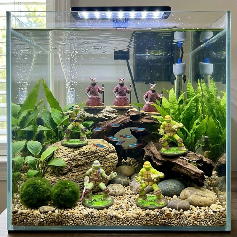 TORTUES NINJA - DECO AQUARIUM - 7CM
