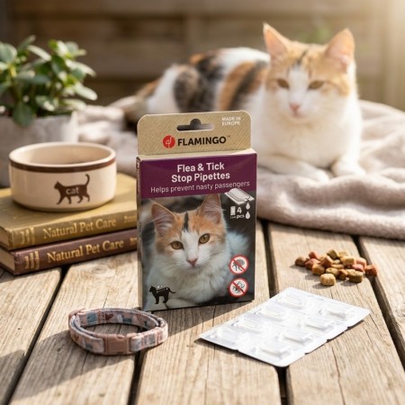 GOUTTES ANTIPARASITES - CHAT - PUCES/TIQUES - 4X1.5ML
