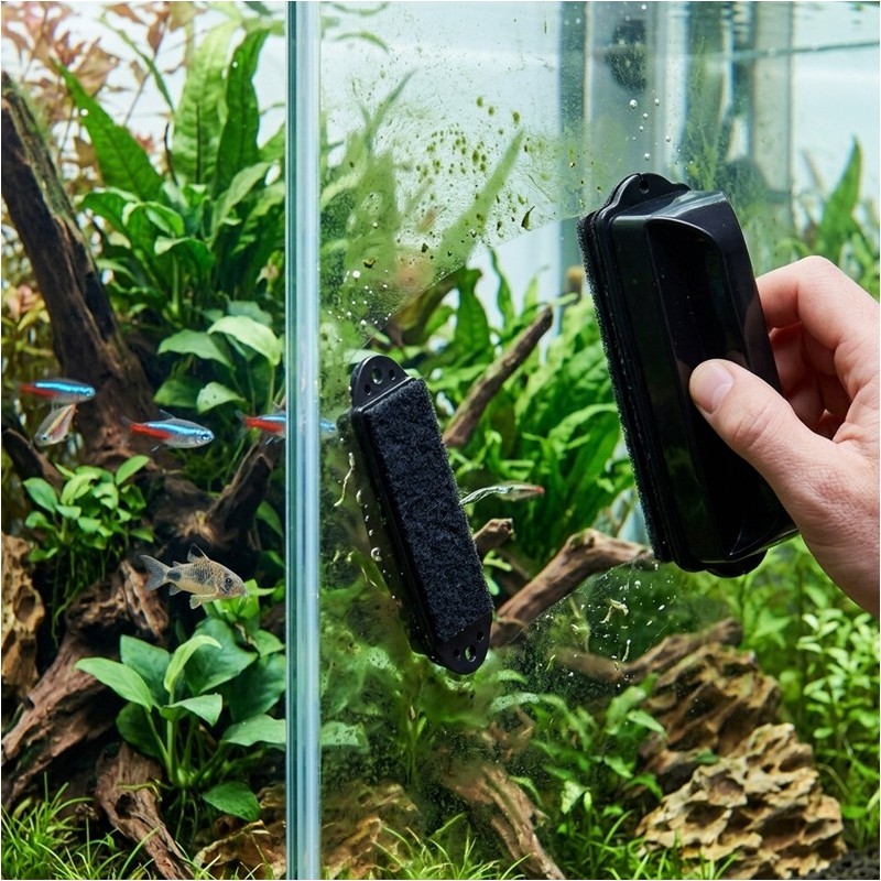 AIMANT ANTI ALGUES POUR AQUARIUM - M