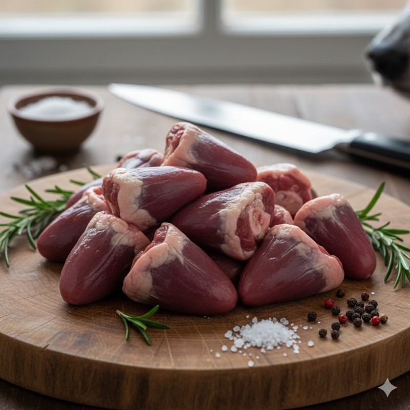 CONGELE - COEUR DE DINDE - (SACHET DE 1KG)