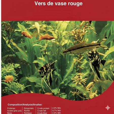 CONGELE- VERS DE VASE ROUGE - 100GRS