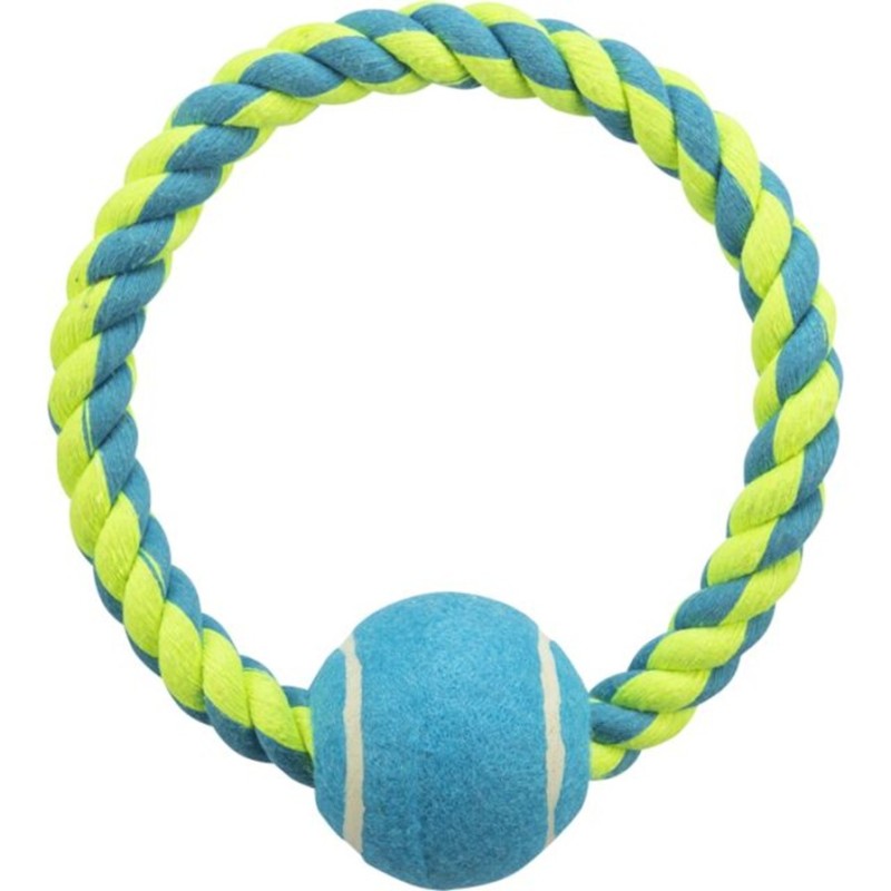 ANNEAU/CORDE AVEC BALLE DE TENNIS - Ø 6 CM/Ø 18 CM