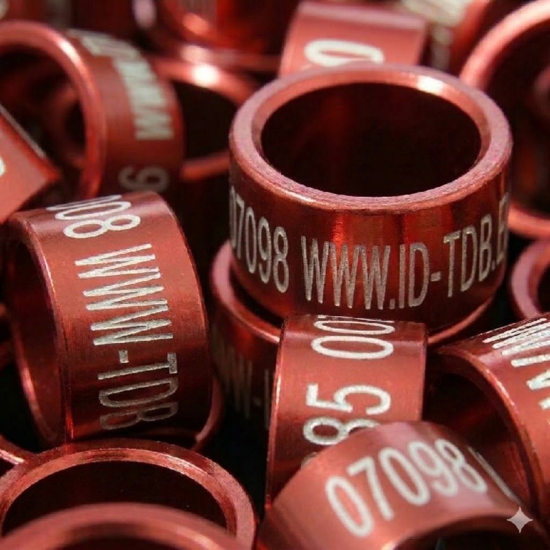 BAGUE FERMÉE RAPACE - 07 -  IDENT. INTERNATIONALE N°  UNIQUE