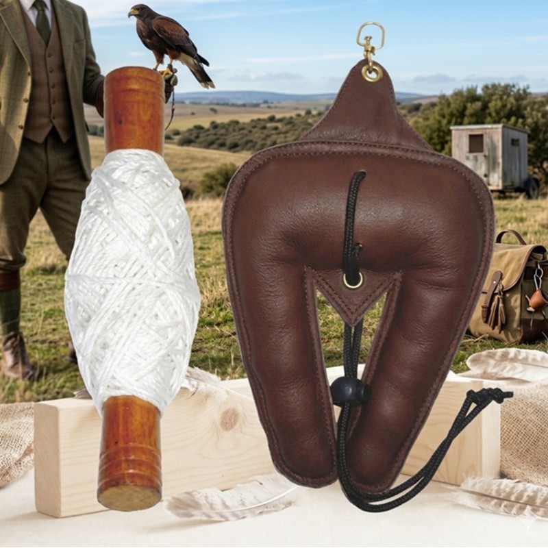 LEURRE EN CUIR - 23 CM - LARGE -  (FILIÈRE  COMPRISE)