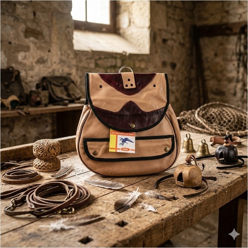 SACOCHE DE CUIR NATUREL