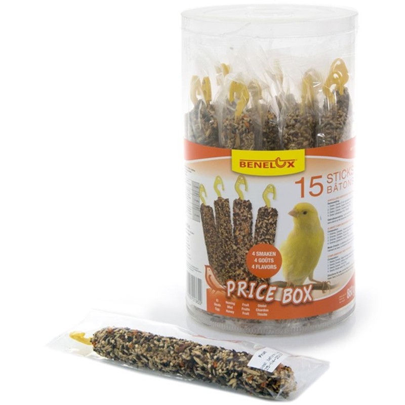 BOITE PROMO CANARIS 15X - BÂTONNETS- SAVEURS MÉLANGE - 2X55GRS