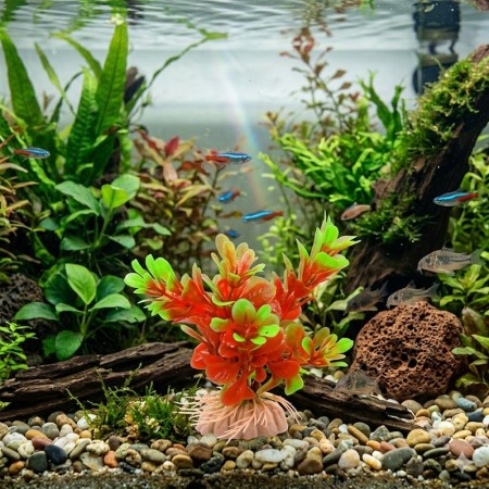 PLANTE PLASTIC ROUGE ET BOUT VERT 10 CM