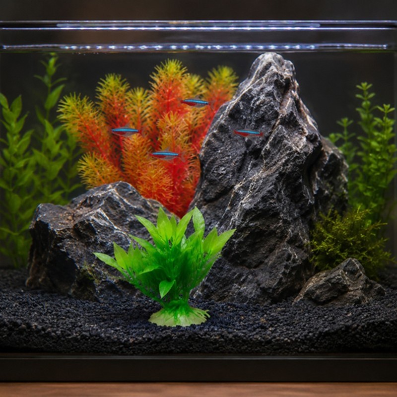 PLANTE ORANGE ET ROUGE 20 CM