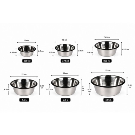 MANGEOIRE EN INOX N° 3 - 19 CM - 1.75 LITRE