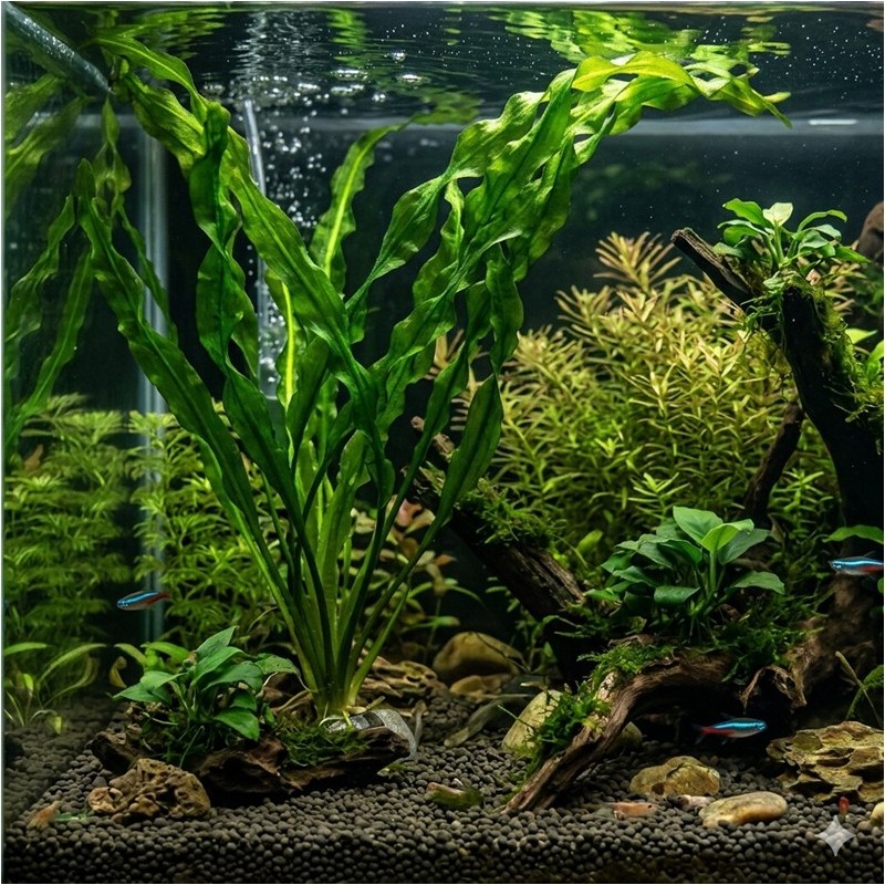 PLANTE VERTE APONOGETON 30 CM