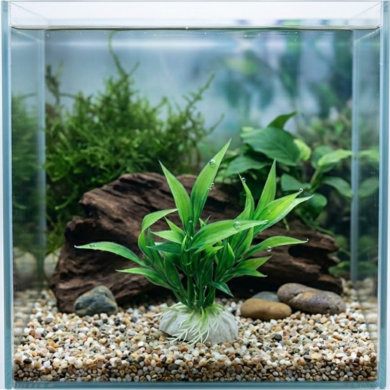 PLANTE PLASTIC VERT SAGITTARIA 10 CM