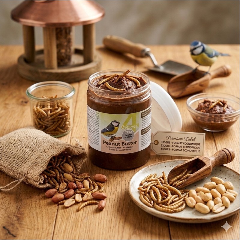BEURRE DE CACAHUETES + VERS DE FARINE - 330GRS