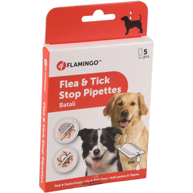 GOUTTES ANTIPARASITES CHIEN - STOP PUCES/TIQUES - 2ML/PIPETTE