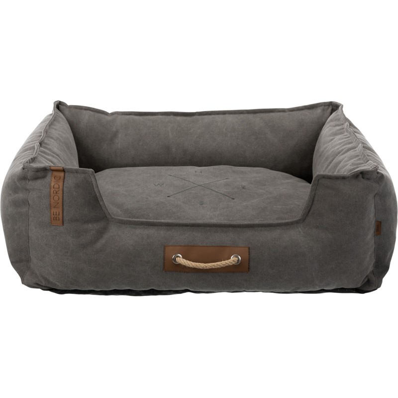 COUSSIN RECTANGULAIRE - GRIS FONCÉ - 60X50CM